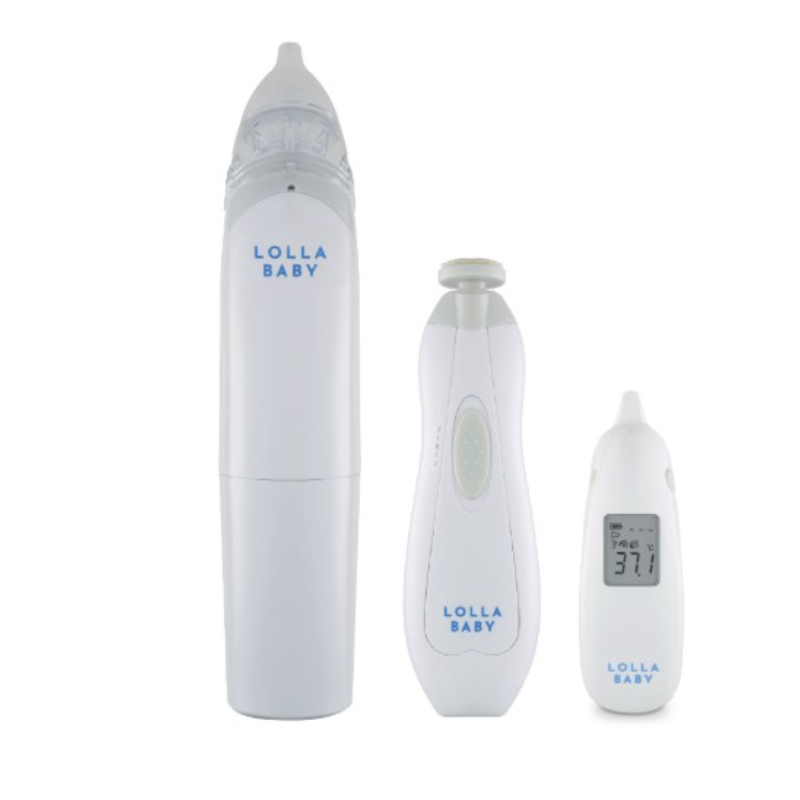 Lollababy Nasal Aspirator + Nail Trimmer + In-Ear Thermometer + FREE GIFT